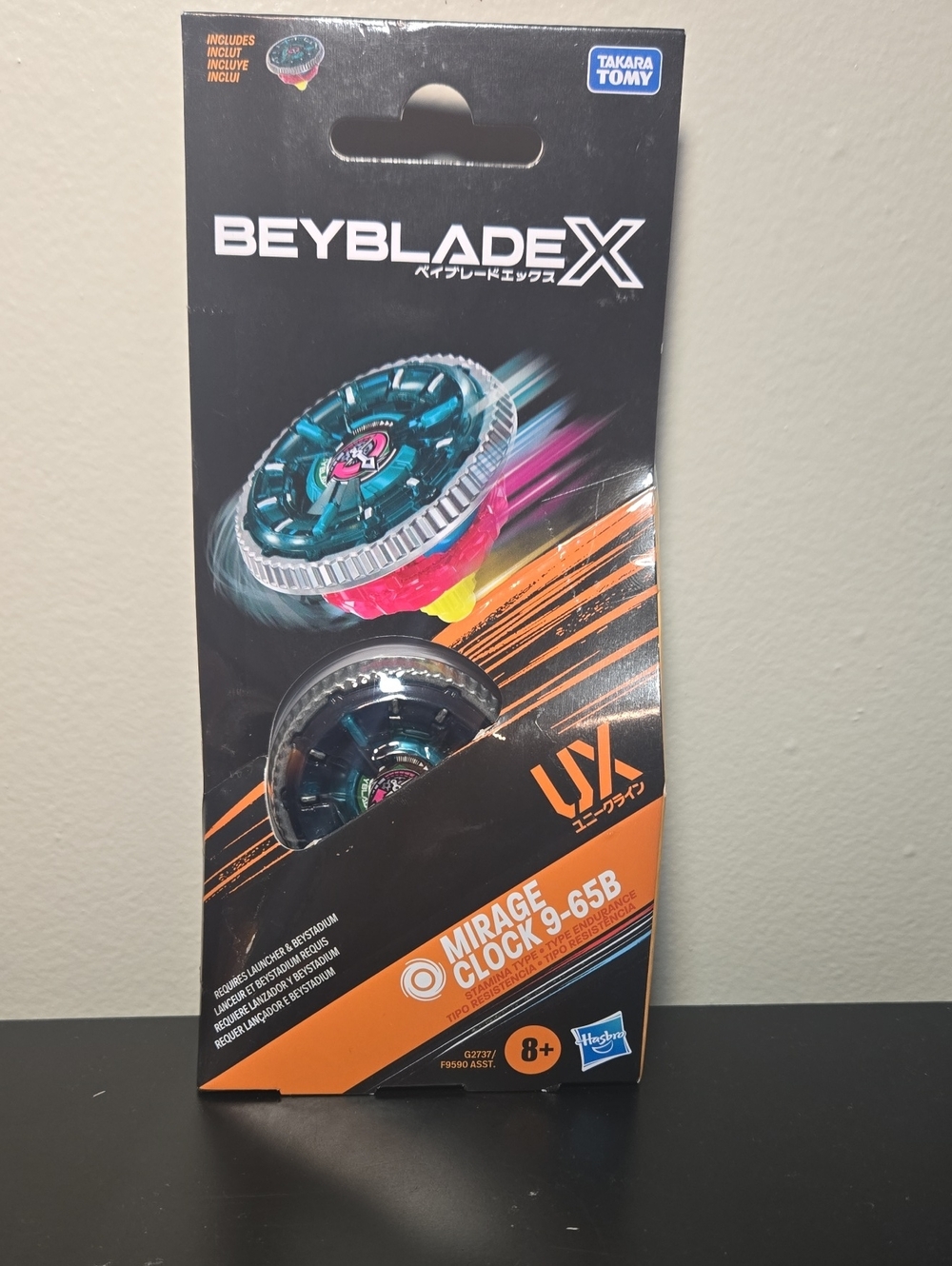 Hasbro Beyblade X Mirage Clock 9-65B - Teal, Pink, Yellow, Silver, Black